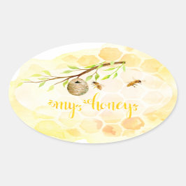 Bee Apiary Honey Jar Stickers