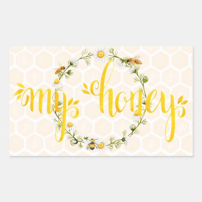 Bee Apiary Honey Jar Stickers (Vorderseite)