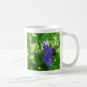 Bee auf Button-Blume Kaffeetasse