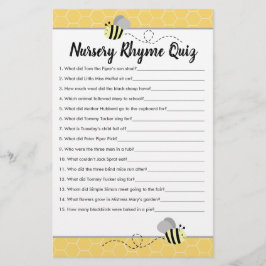 Bee Baby Dusche Kinderzimmer Rhyme Quiz