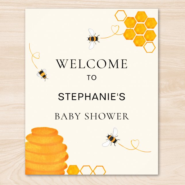 Bee Baby Dusche Willkommen Poster (Von Creator hochgeladen)