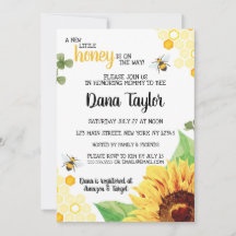Bee Baby Shower Einladung - Mami zu einer Einladun
