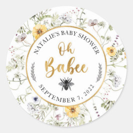 Bee Baby Shower Fevor Sticker