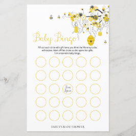 Bee Baby Shower Game - Baby Bingo