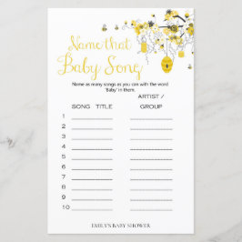 Bee Baby Shower Game - Benennen Sie das Baby Song