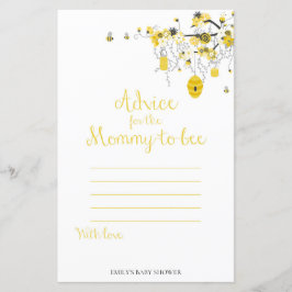 Bee Baby Shower Game - Ratschläge für Mommy to BEE