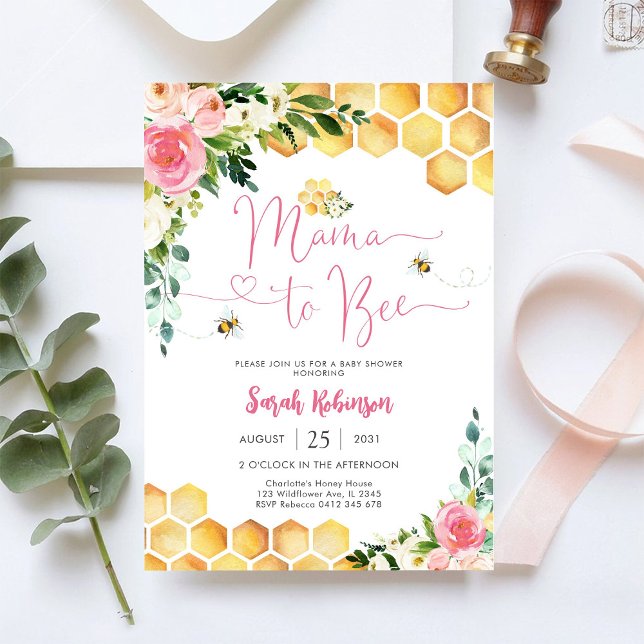 Bee Baby Shower Invitation (Créateur téléchargé)
