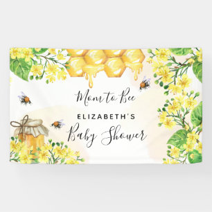 Bee Baby Shower Mutter zu sein gelben Floralen Banner