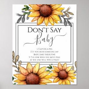 Bee Baby shower Ne pas dire Baby Party Poster