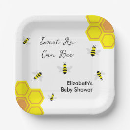 Bee Baby Shower Pappteller