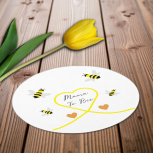 Bee Baby Shower Runder Pappuntersetzer