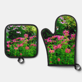 Bee Balm Ofenhandschuh & Topflappen-Set