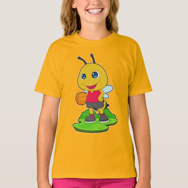 Bee Basketball-Spieler Basketball T-Shirt (Vorderseite)