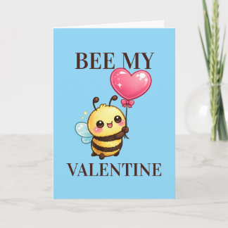 Bee be My Valentine Pun Humor Feiertagskarte