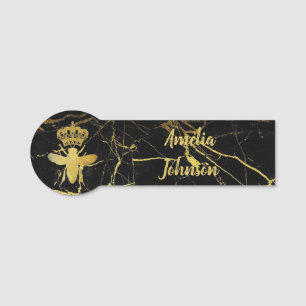BEE BEE Gold Personnalisé Pin Noir Badge Pin Magn