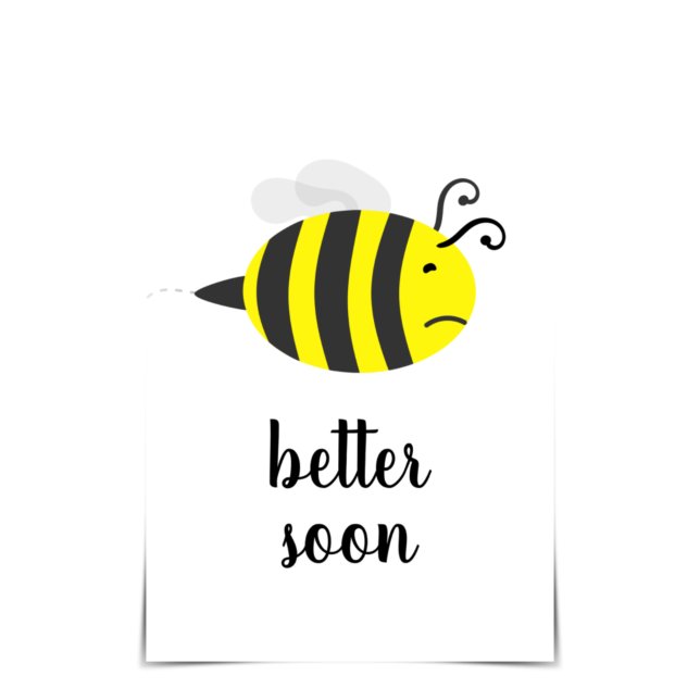 "BEE Better bald" Kranke Biene erhält Brunnen-Kart Karte (Von Creator hochgeladen)