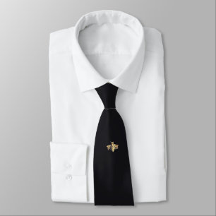 Bee – Biene – black – schwarz Krawatte