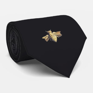 Bee – Biene – black – schwarz Krawatte