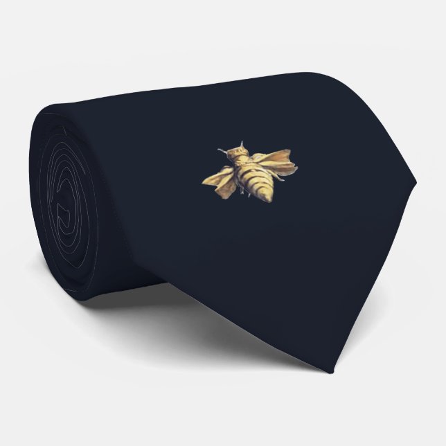 Bee – Biene – navy Krawatte (Gerollt)