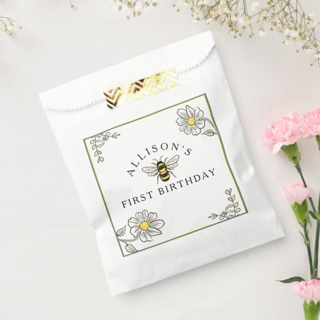 Bee Birthday Bumble Bee PartyPaper Cups Geschenktütchen (Versiegelt)