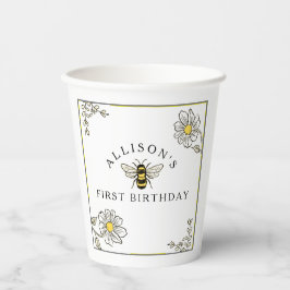 Bee Birthday Bumble Bee PartyPaper Cups Pappbecher