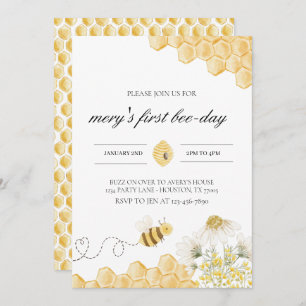 Bee Birthday Einladung