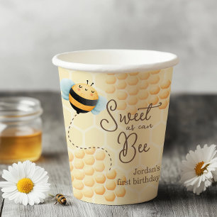 Bee Birthday Pappbecher