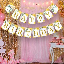 Bee Birthday Wimpelkette