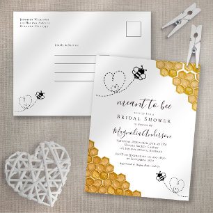 Bee Bridal Dusche Einladung Postkarte