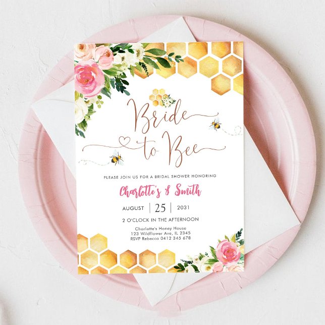Bee Bridal Shower Invitation Einladung (Von Creator hochgeladen)