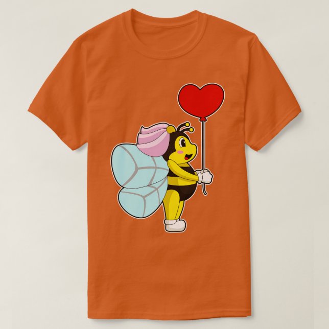 Bee Bride Balloon Wedding T-Shirt (Design vorne)