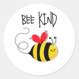 Bee Button Abzeichen Bee Kind Runder Aufkleber