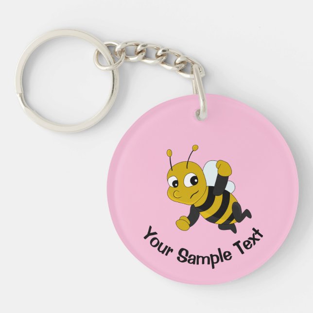 Bee cartoon  schlüsselanhänger (Vorderseite)