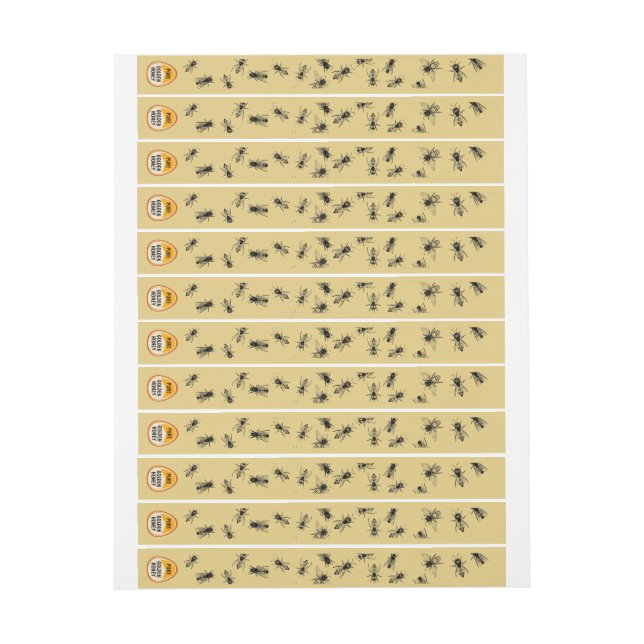 Bee Colony Tamper-proof Security Siegel Pale Gold (Bogen)