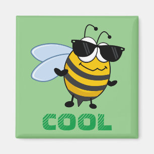 Bee Cool   Funny Trendy Bee Personalized Magnet