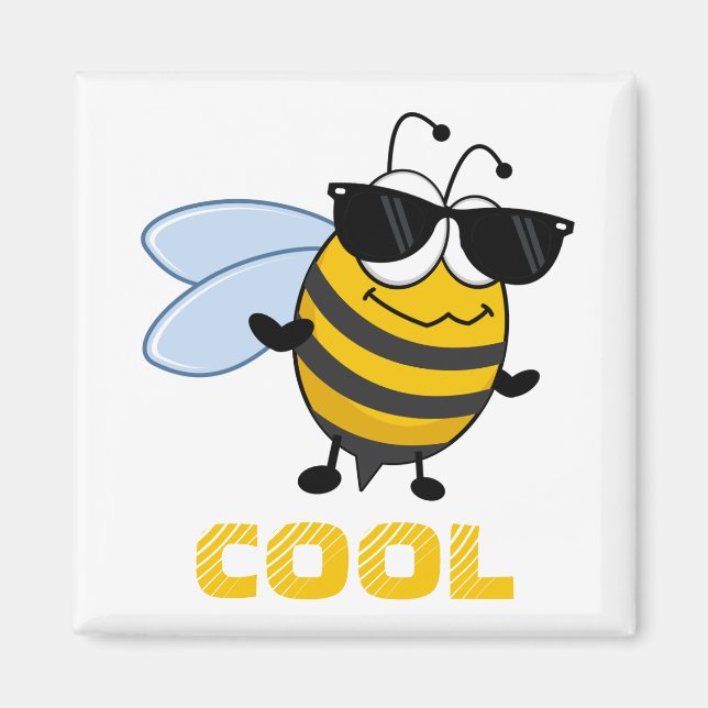Bee Cool | Funny Trendy Bee Personalized Magnet (Vorne)