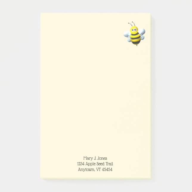 Bee Cool With Personalized Text Post-it Klebezettel (Vorderseite)