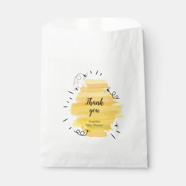 Bee Custom Vielen Dank Kraft Papier Tasche Geschenktütchen (Vorderseite)