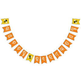 Bee Day Happy Birthday Banner