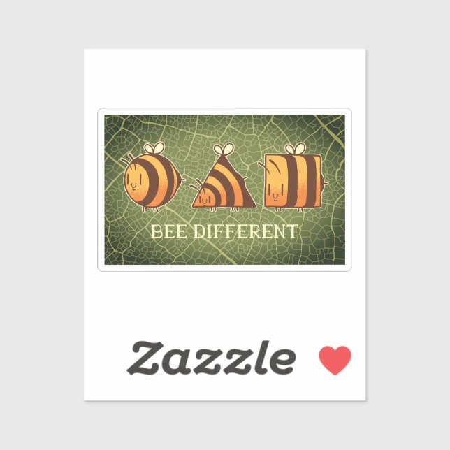 Bee Different - Funny Bees Aufkleber (Blatt)