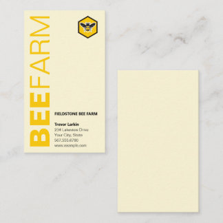 BEE Farm Logo Typographie Carte de visite vertical