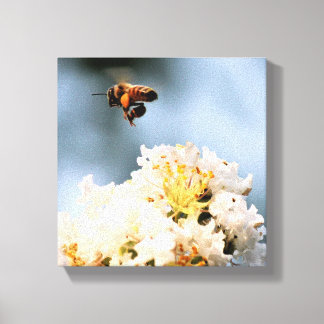 Bee Floral Canvas Print Leinwanddruck