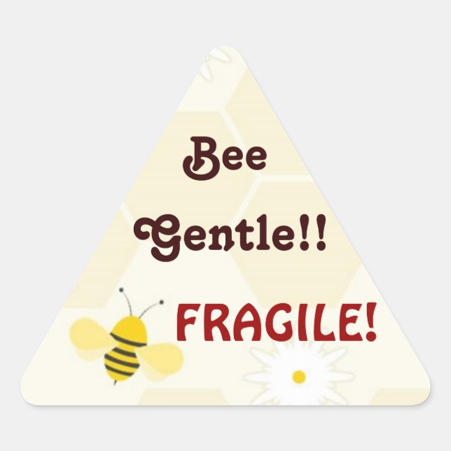 Bee Gentle - Fragile Mailing Stickers (Vorderseite)
