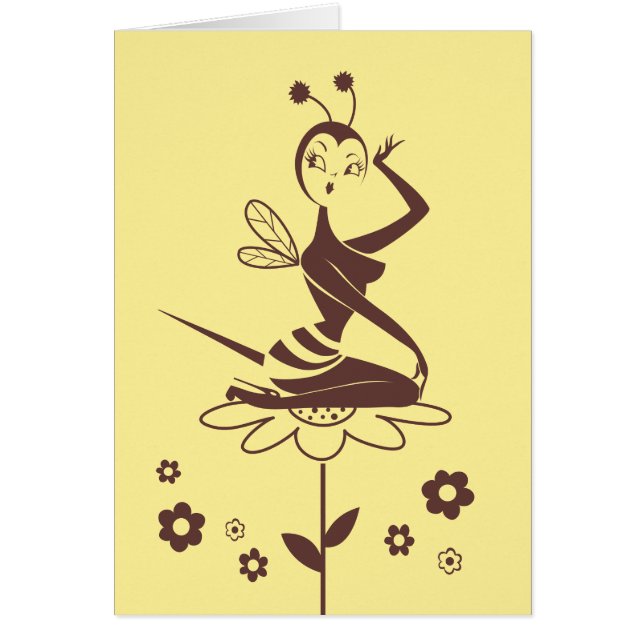 Bee Girl card von Miss Fluff (Vorne)