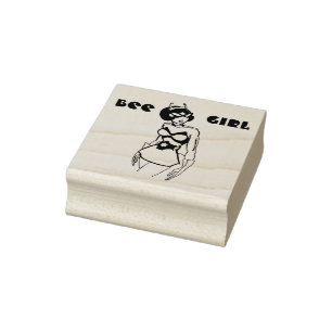 BEE-GIRL - The Mystery Girls Super Heroine Gummistempel