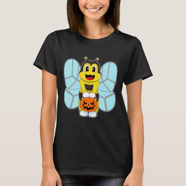 Bee Halloween Pumpkin T-Shirt (Vorderseite)
