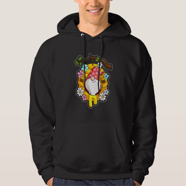 Bee Happy Bee Kind Beekeeper Spring Gnome Hoodie (Vorderseite)