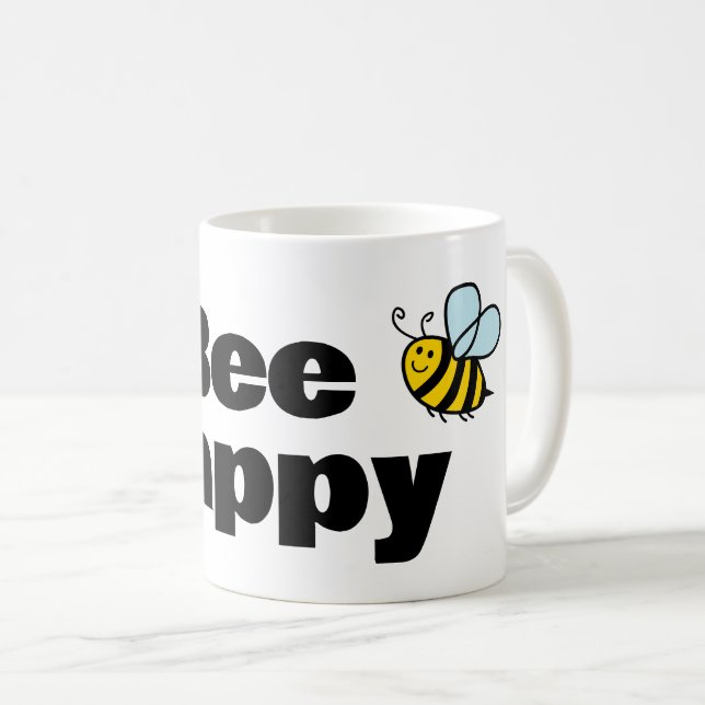 Bee Happy café cadeau de tasse pour apiculteurs (Devant droit)