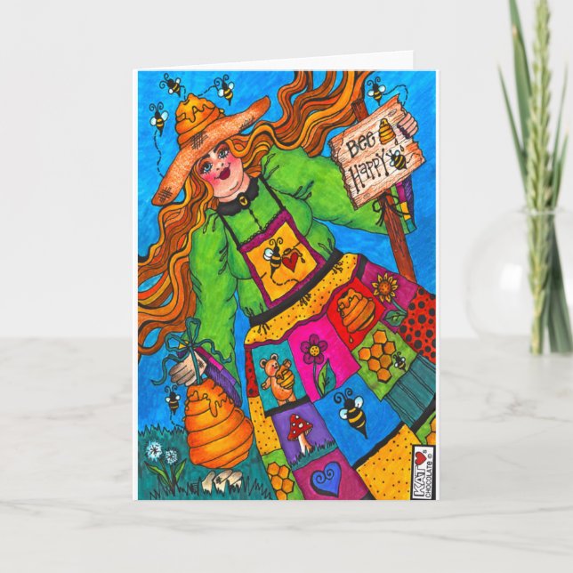 Bee Happy Card Karte (Vorderseite)