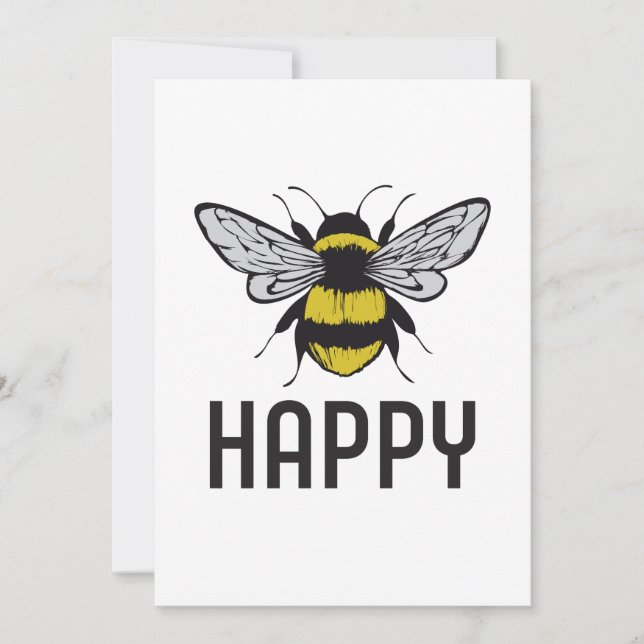 Bee Happy Einladung (Vorderseite)